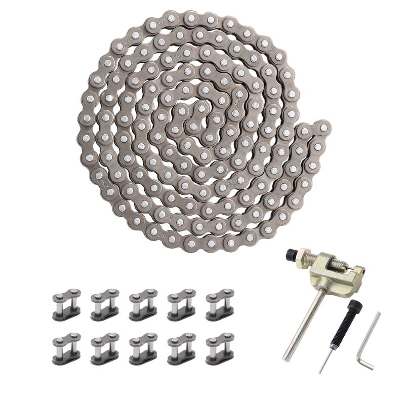 KAMIER #25 Roller Chain 132 Link with Drive Chain Breaker for Razor MX500 MX650 SX500 Mcgrath Dirt Rocket Bike Off Road Motocross Pit Bike Kids Electric Scooter Moped Mini Pocket Bike Heavy Duty Parts - Image 1